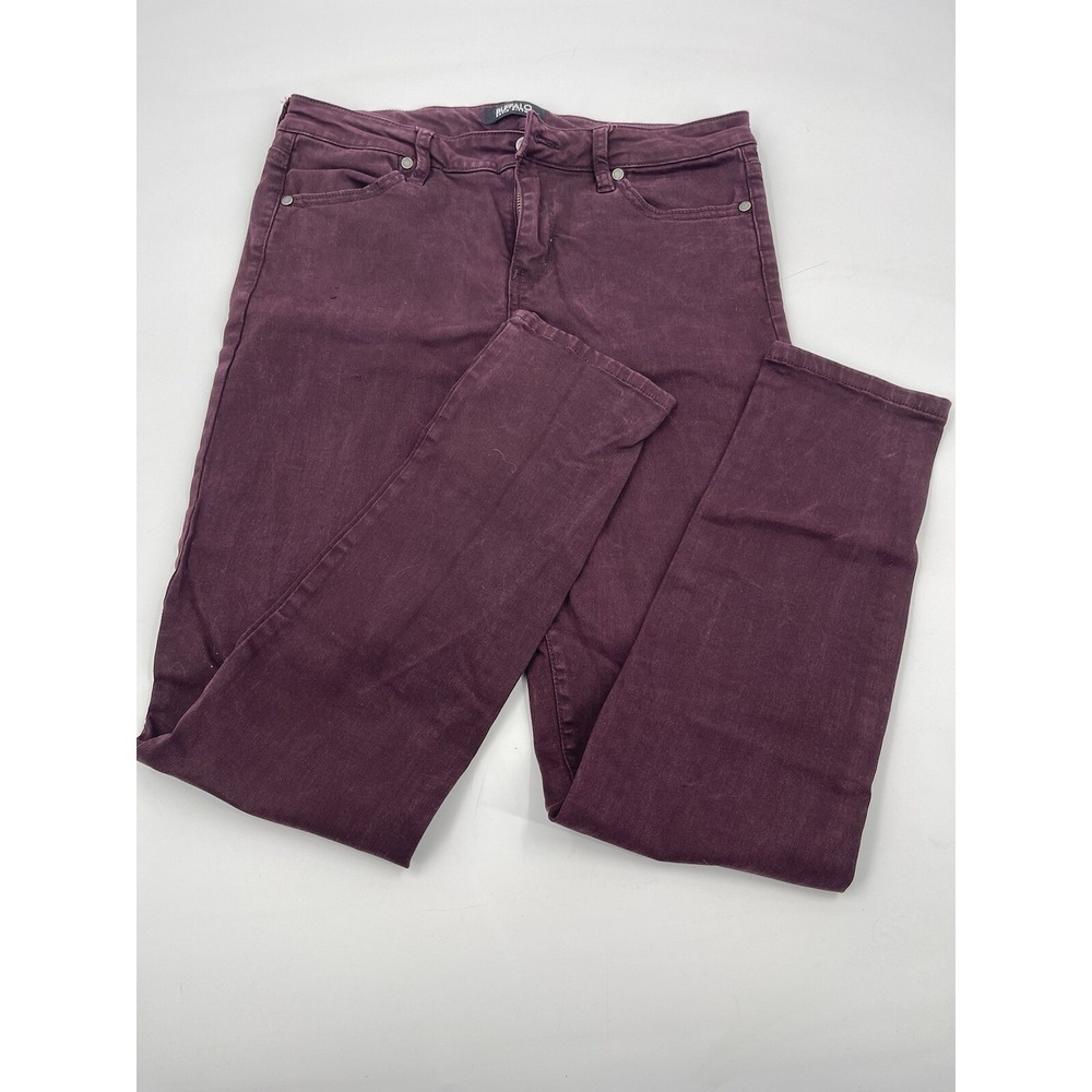 Buffalo David Bitton Vale Mid Rise Stretch Skinny Jeans‎ Burgundy Size 4 27